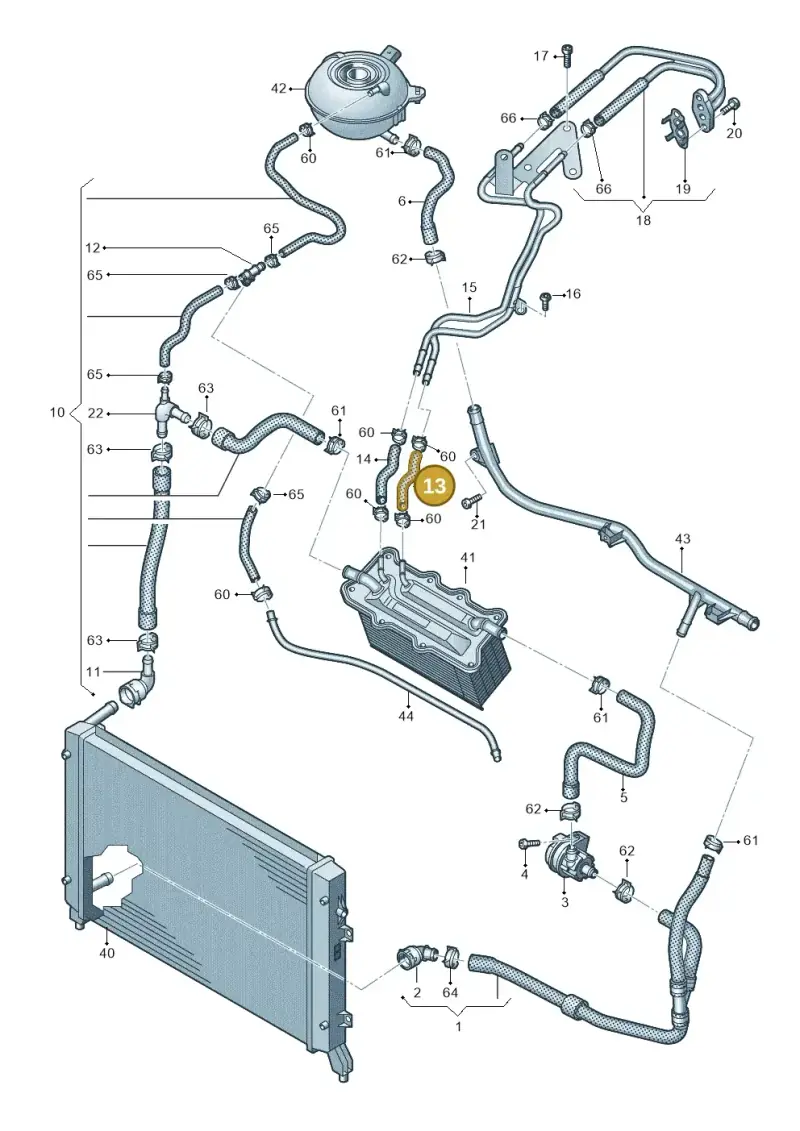 04C122447S — Audi A3 Sportback (2016-2020) diagram 890121080, position 13