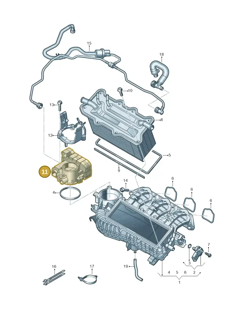 04C133062C — Audi A1 sportback 1.0 (2018-) diagram 773133050, position 11