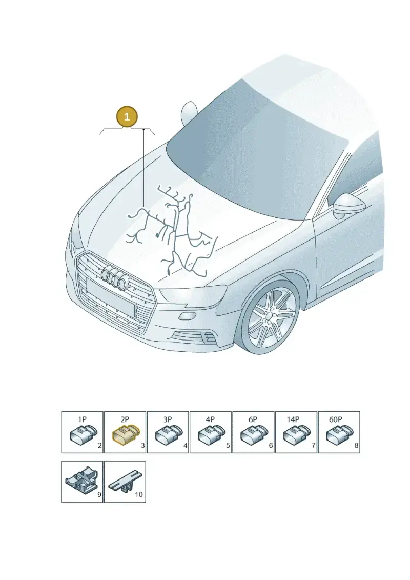 04C972627P — Audi A3 Sportback (2016-2020) diagram 890971100, position 1