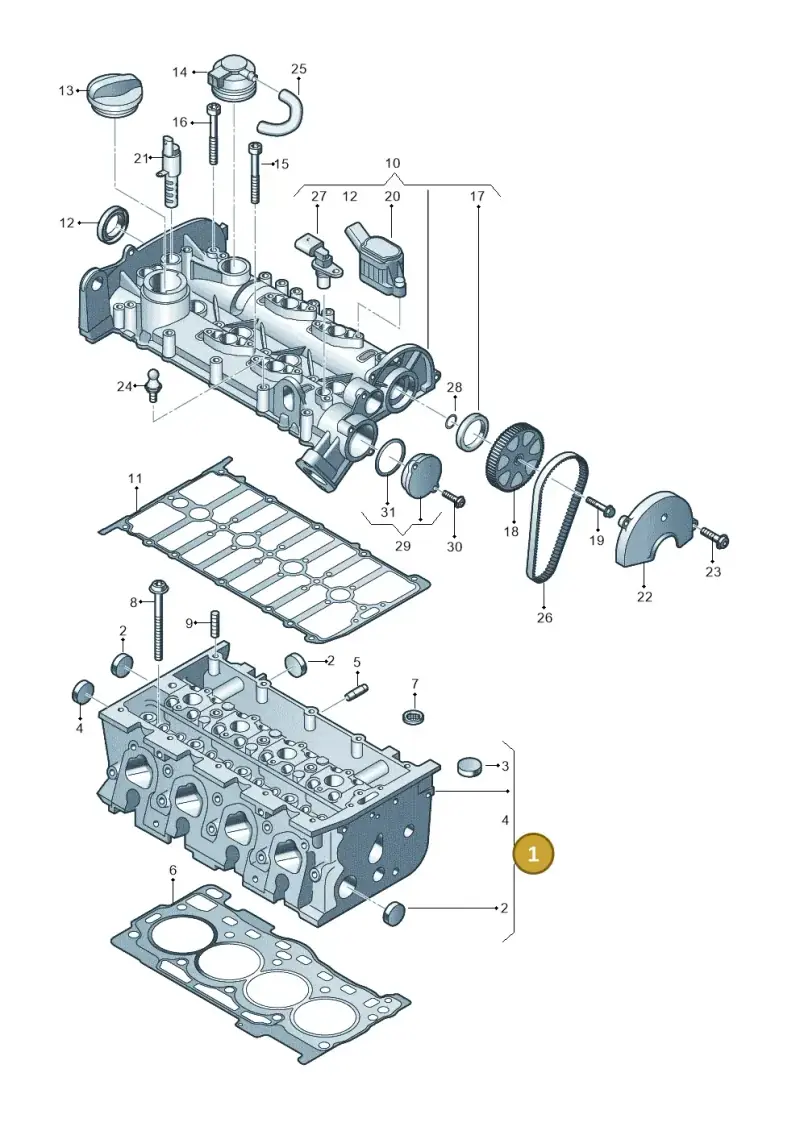 04E103068Q — Audi A3 Sportback (2016-2020) diagram 747103410, position 1
