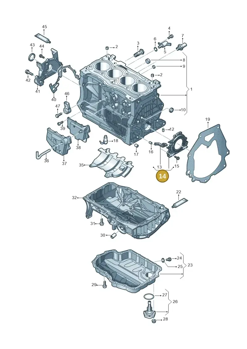 04E103170Q — Audi A3 Sportback (2019-2021) diagram 803103110, position 14