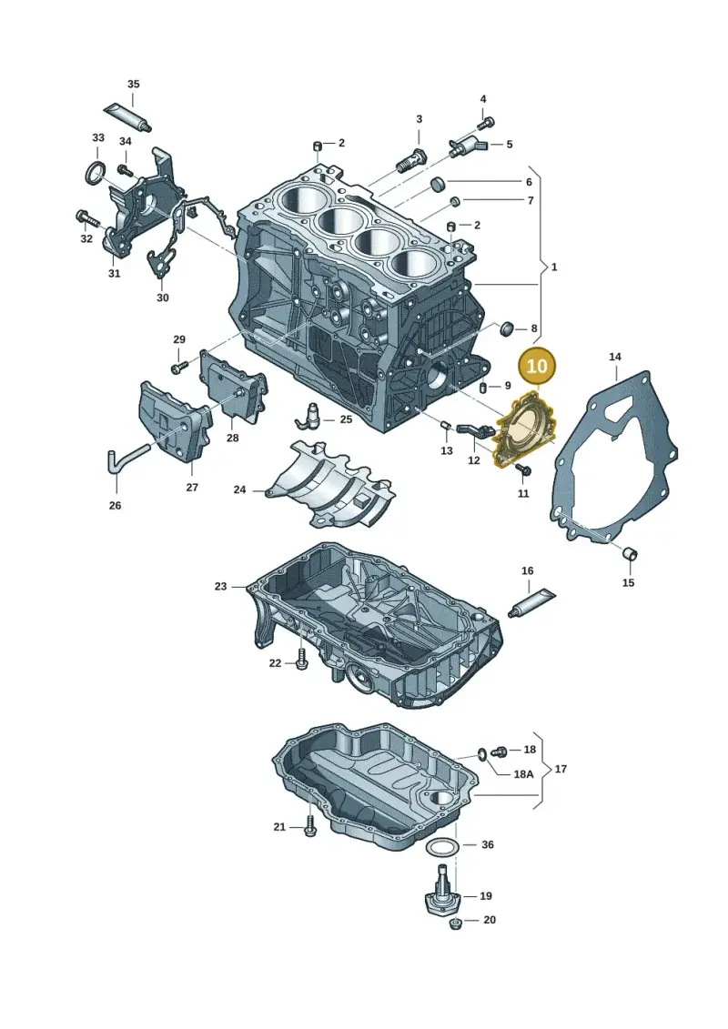 04E103170R — Audi A3 Sportback (2016-2020) diagram 747103121, position 10