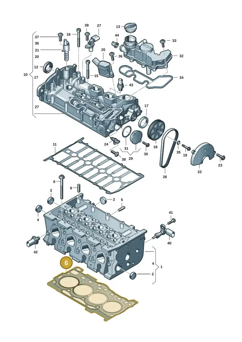 04E103383CC — Audi A3 Sportback (2019-2021) diagram 597103028, position 6