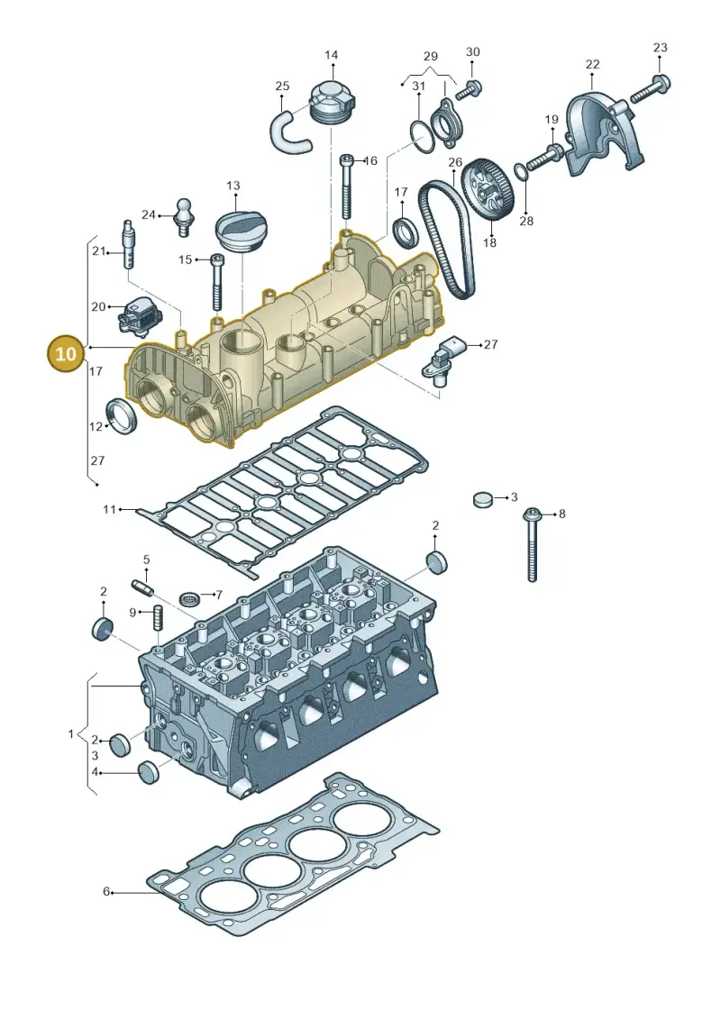 04E103469EA — Audi A3 Sportback (2019-2021) diagram 708103280, position 10