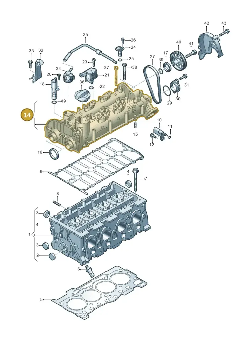 04E103469EA — Audi A3 Sportback (2019-2021) diagram 803103330, position 14