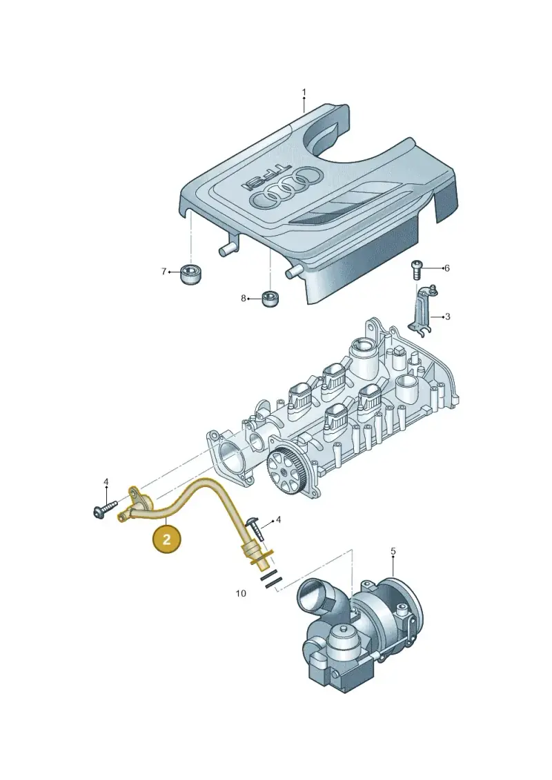 04E103474BB — Audi Q3 quattro (2018-2019) diagram 708103330, position 2