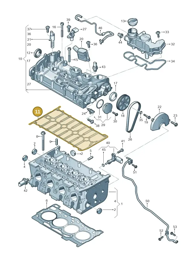 04E103483S — Audi A3 Sportback (2019-2021) diagram 597103030, position 11