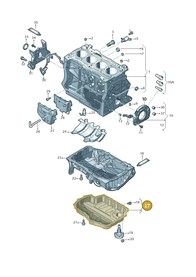 04E103602H — Audi A3 Sportback (2012-2016) diagram 692103020, position 17