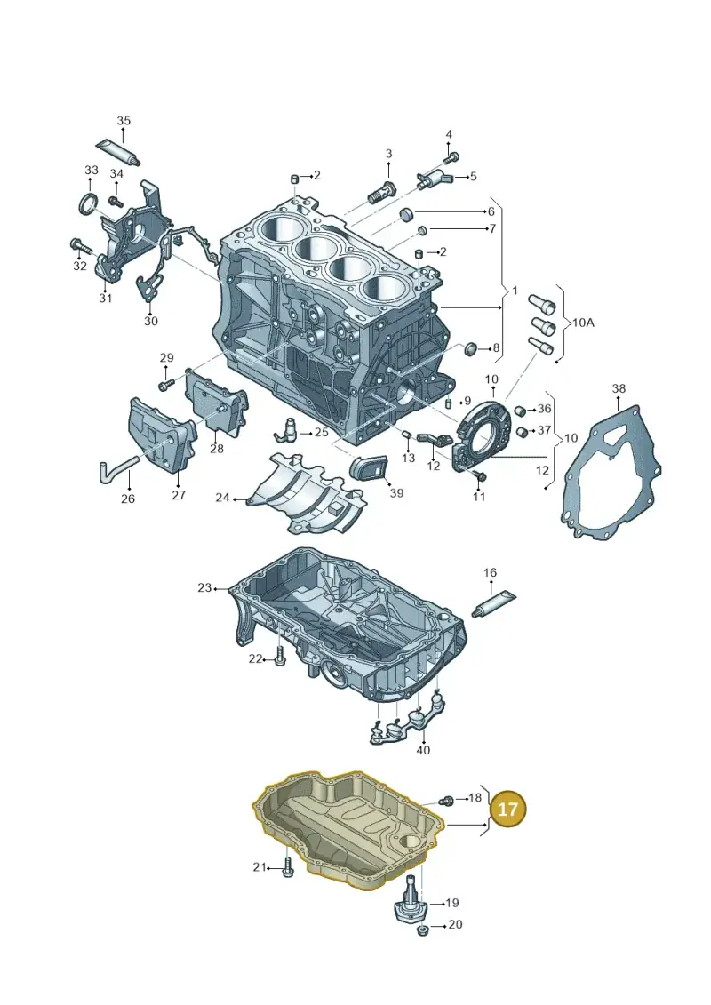 04E103602H — Audi A3 Sportback (2016-2020) diagram 827103050, position 17