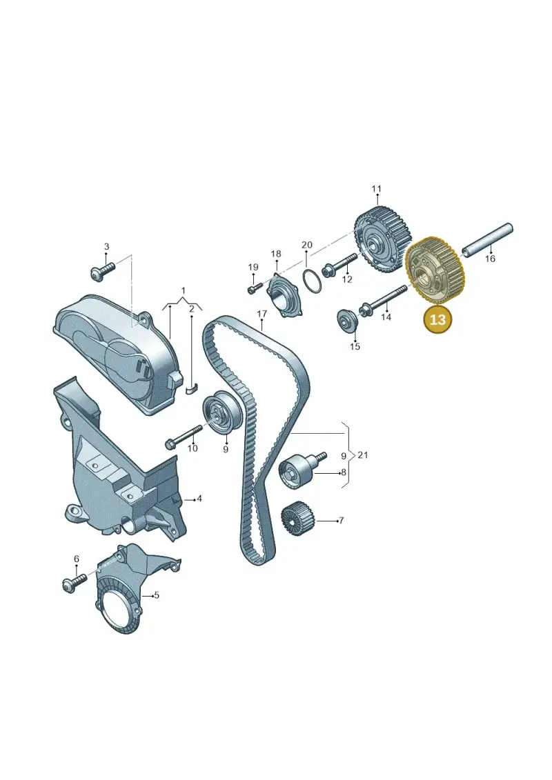 04E109088AN — Audi A3 Sportback (2016-2020) diagram 728109015, position 13