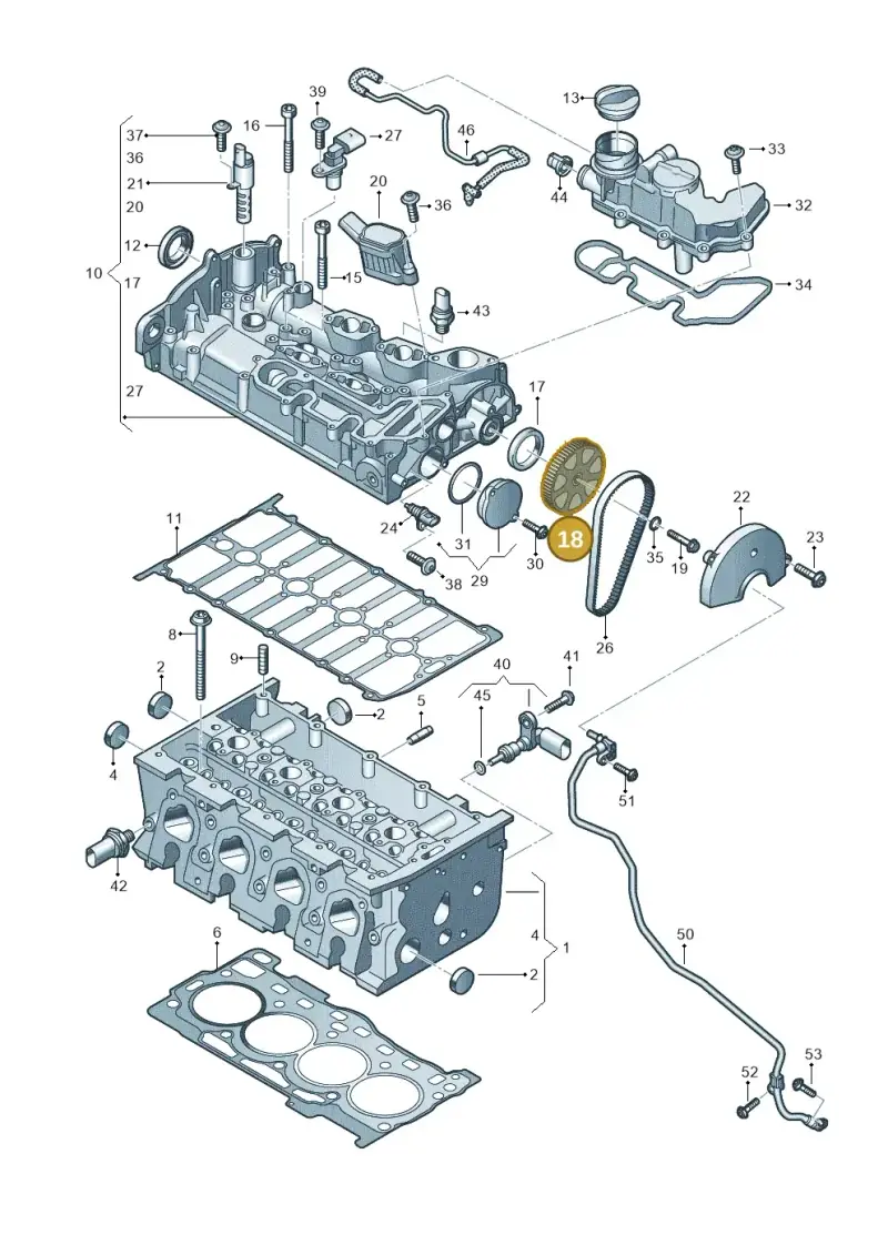 04E109111AP — Audi A3 Sportback (2019-2021) diagram 597103030, position 18