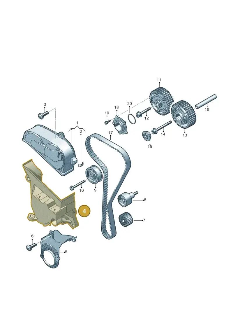 04E109130 — Audi A4L 2.0 (2016-) diagram 708109270, position 4