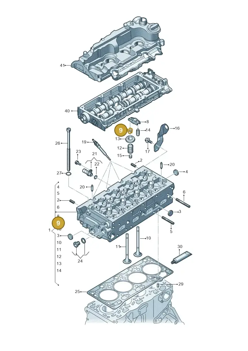 04E109651 — Audi A5 Limo 2.0 (2024-) diagram 8wh103600, position 9