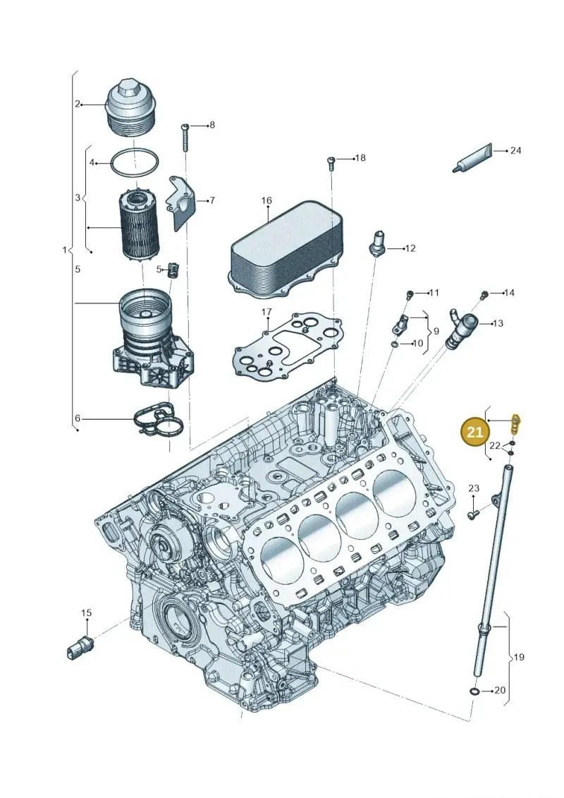 04E115418B — Audi RS6 Avant (2019-) diagram 819115100, position 21