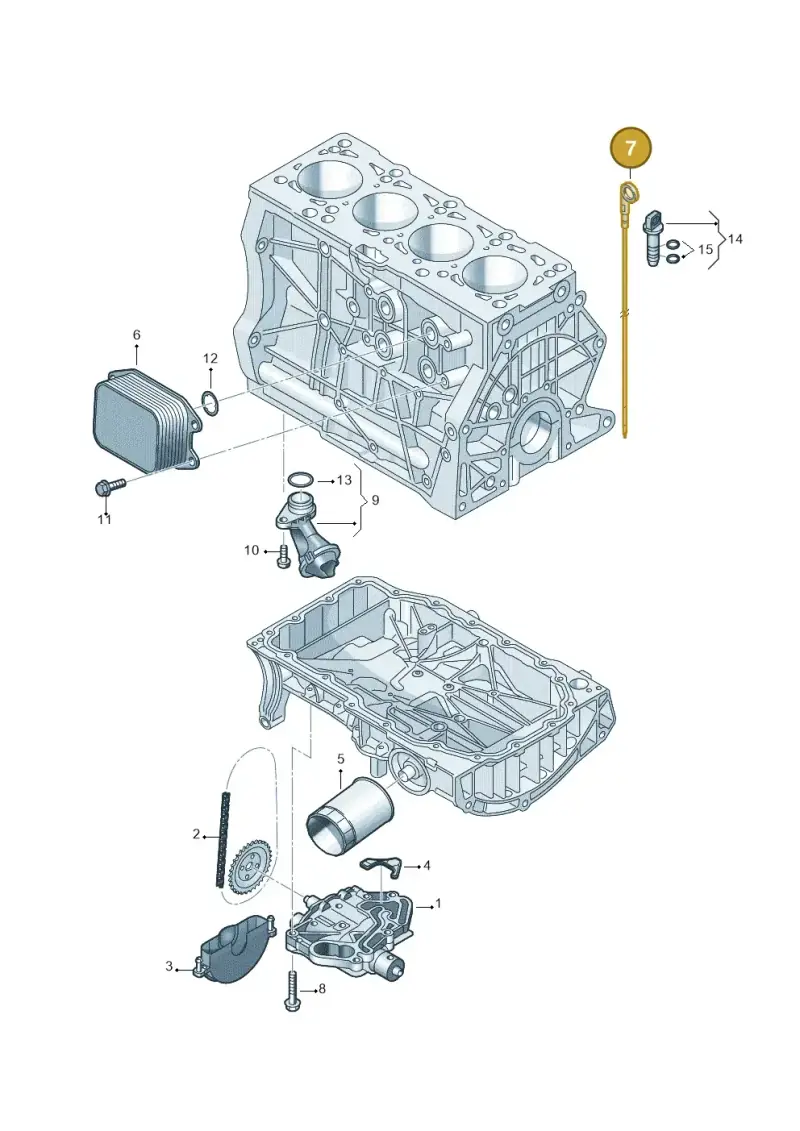04E115611AC — Audi Q3 quattro (2018-2019) diagram 708115120, position 7