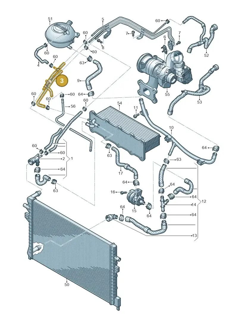 04E122447BQ — Audi A3 Sportback (2019-2021) diagram 745121200, position 3