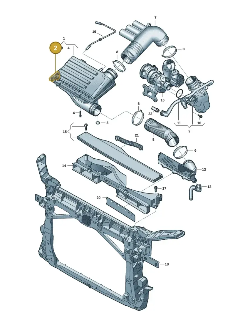 04E129620 — Audi A3 Sportback (2019-2021) diagram 596133515, position 2