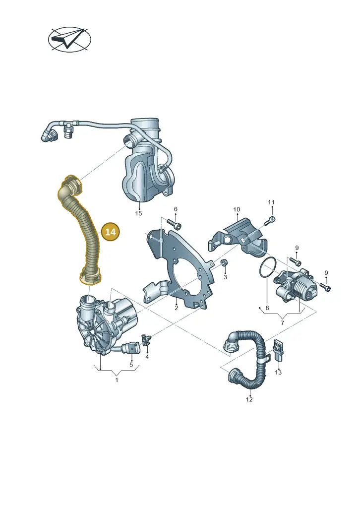 04E131149B — Audi A3 Sportback (2016-2020) diagram 745131050, position 14