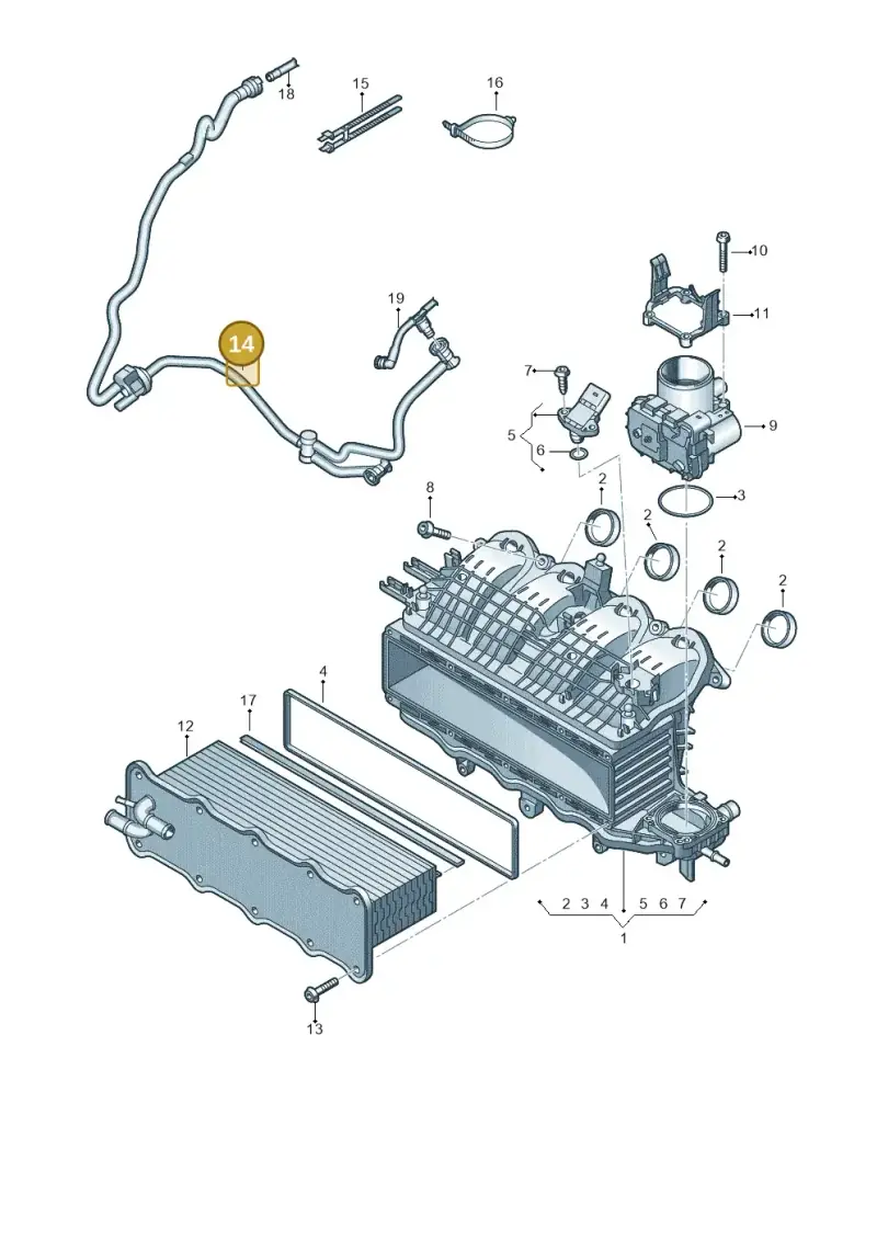 04E133366EF — Audi A3 Sportback (2016-2020) diagram 745133150, position 14