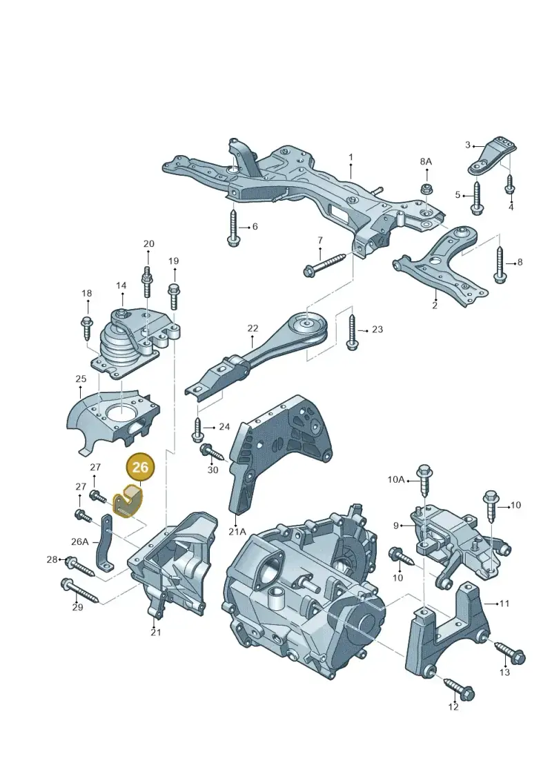 04E199207L — Audi A1 Sportback (2014-2018) diagram 792199300, position 26