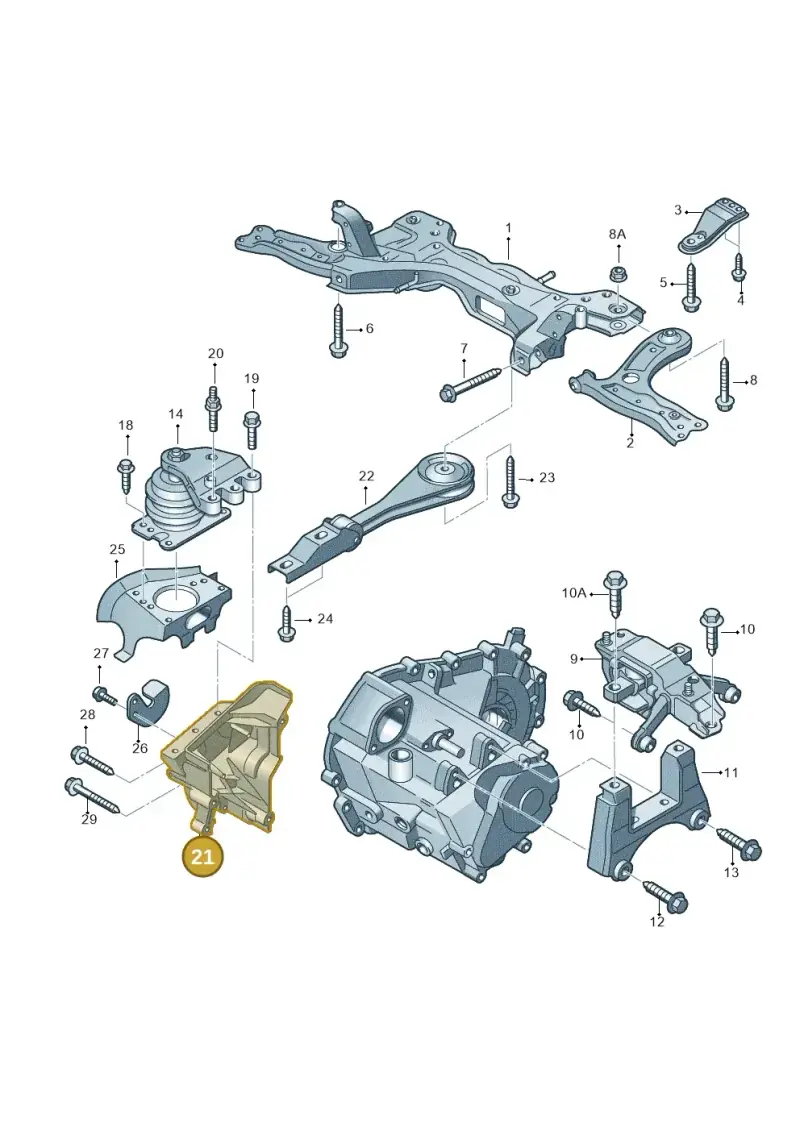 04E199275F — Audi A1 Sportback (2014-2018) diagram 708199330, position 21