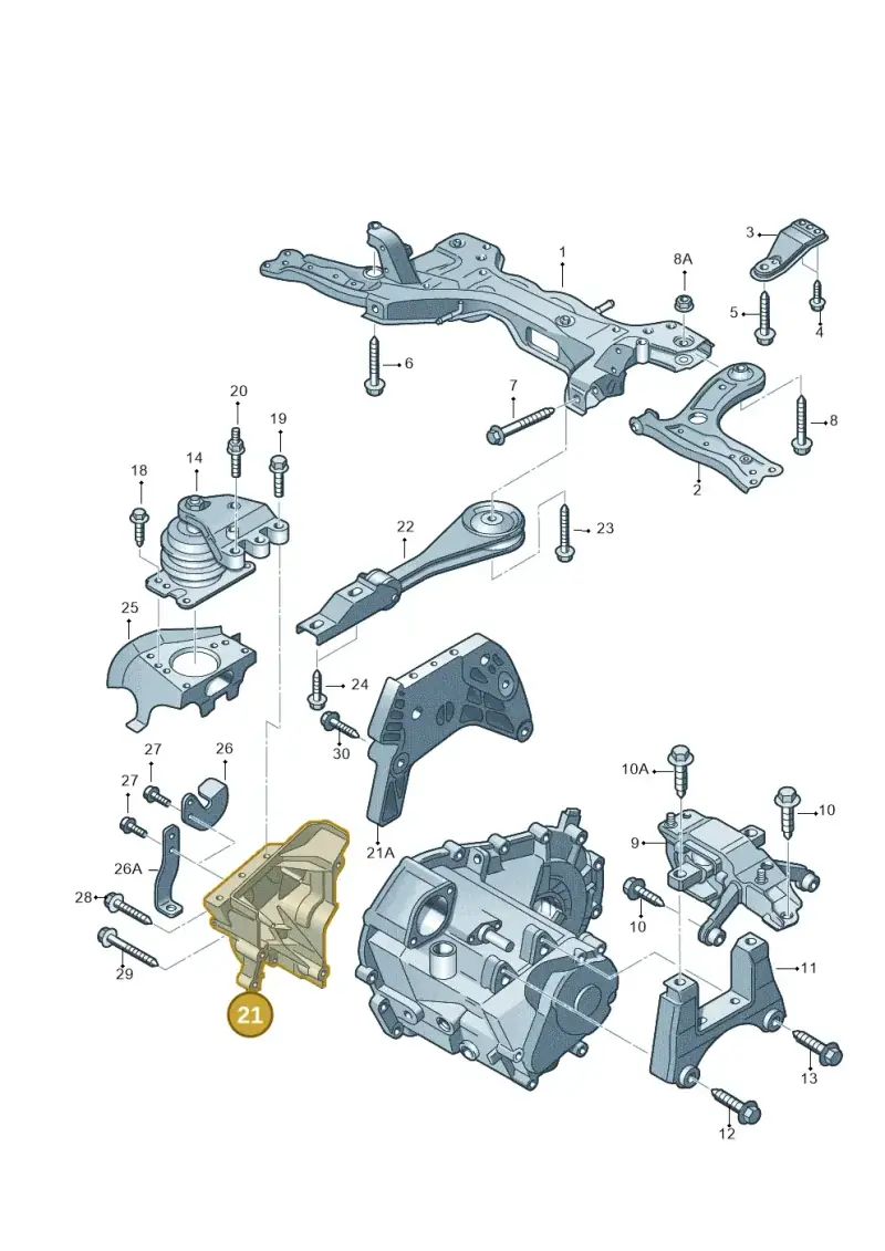 04E199275F — Audi A1 Sportback (2014-2018) diagram 792199300, position 21