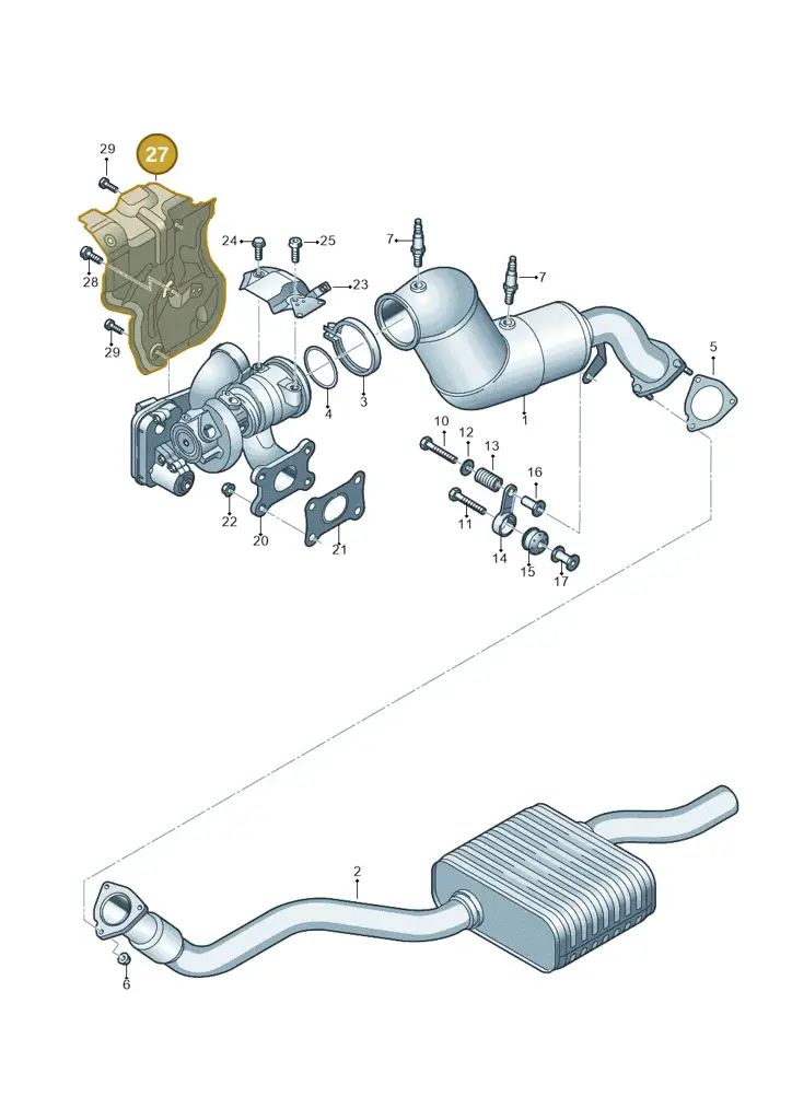 04E253041L — Audi A5 Sportback (2016-2020) diagram 849253450, position 27