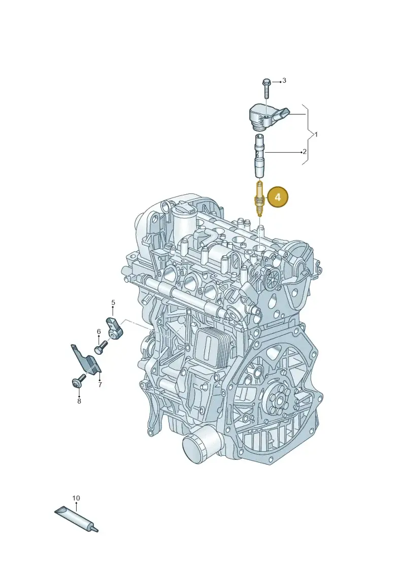 04E905602 — Audi A1 sportback 1.0 (2018-) diagram 592905000, position 4