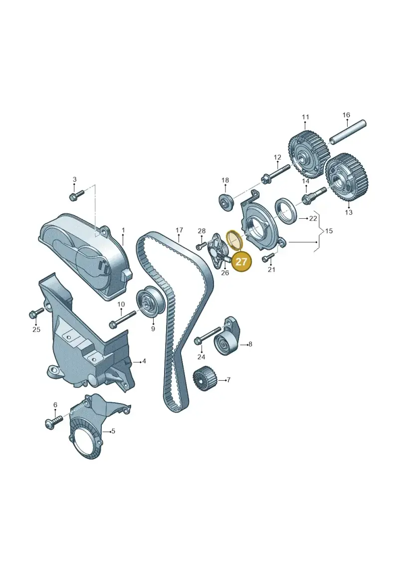 04E906145 — Audi A3 Sportback (2019-2021) diagram 813109051, position 27