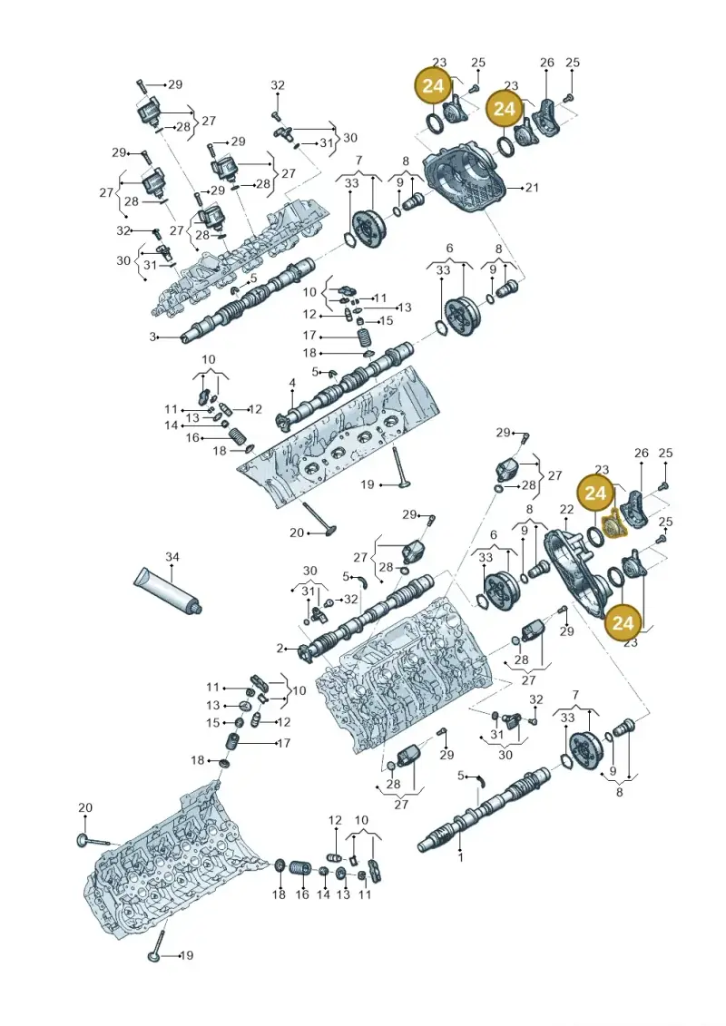 04E906145 — Audi RS6 Avant (2019-) diagram 819109050, position 24