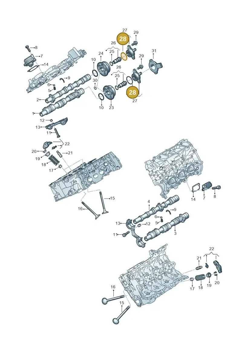 04E906145 — Audi Q8 Quattro 3,0 (2018-) diagram 849109180, position 28