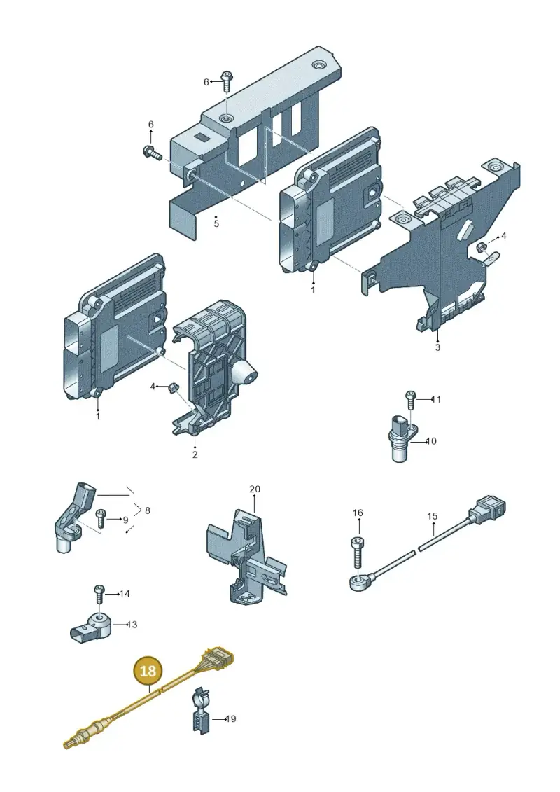 04E906262DT — Audi A3 Cab. 1.4 (2013-2016) diagram 745906000, position 18