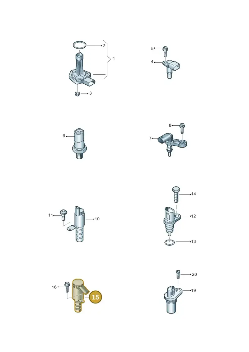 04E906455J — Audi A5 Sportback (2016-2020) diagram 849919400, position 15