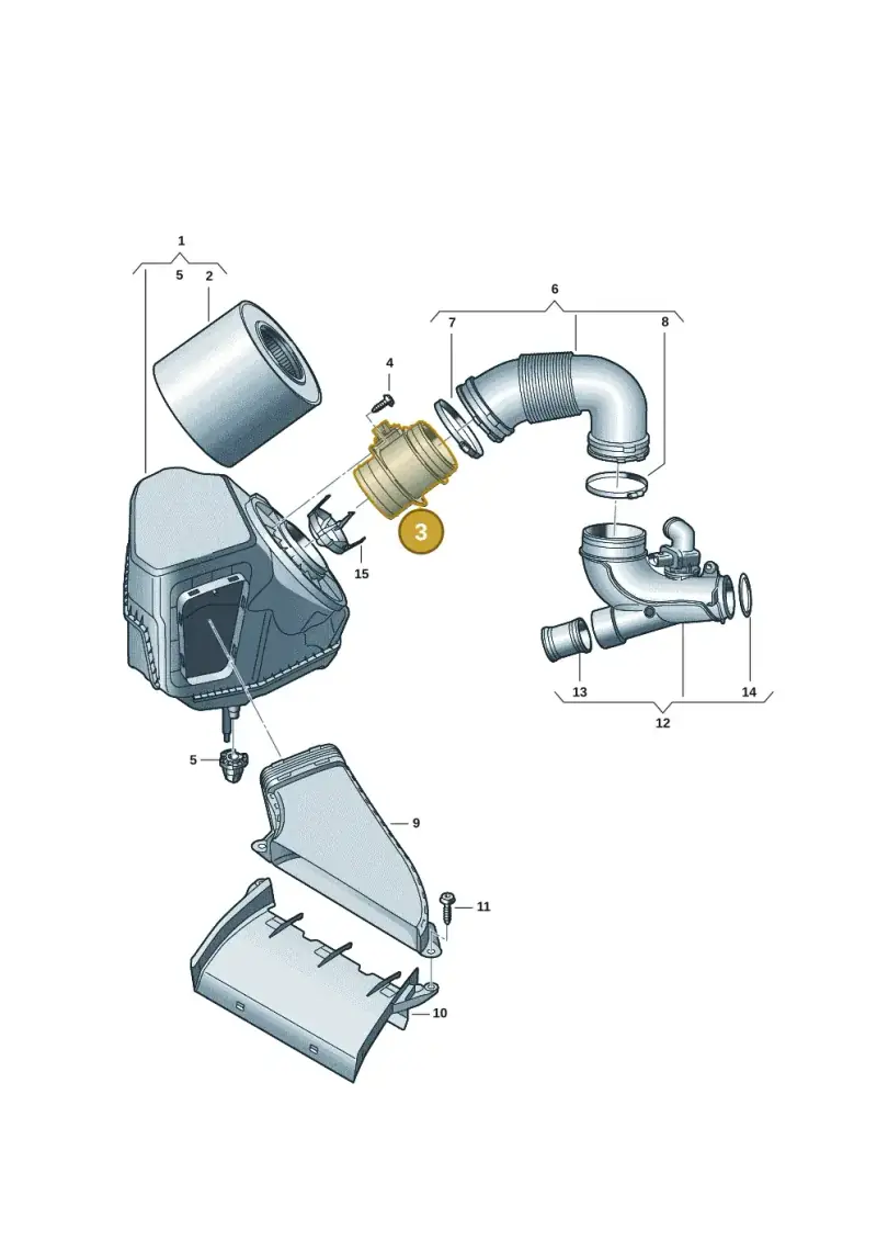 04E906461A — Audi A6 2.0 (2018-) diagram 430129101, position 3
