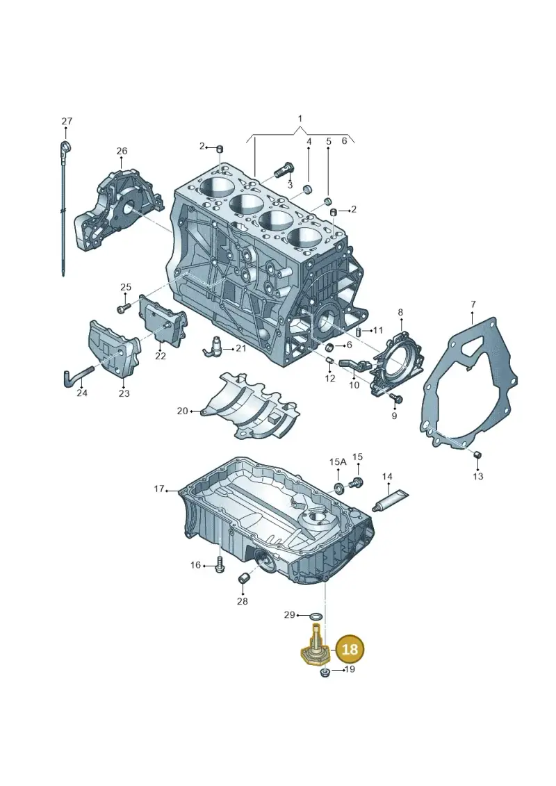 04E907660D — Audi A3 Sportback (2016-2020) diagram 890103050, position 18