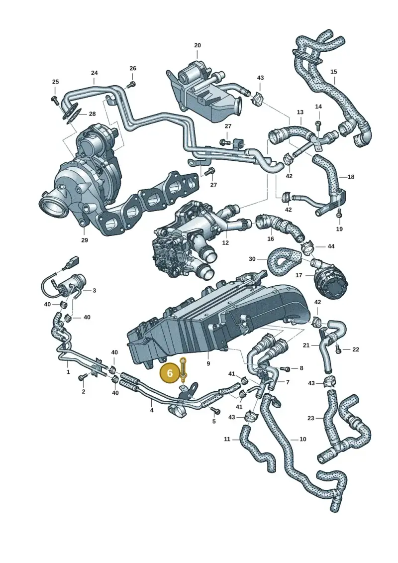 04L103164A — Audi A6 2.0 (2018-) diagram 430121037, position 6