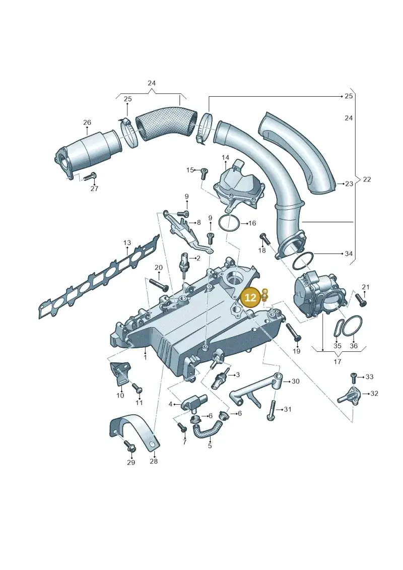 04L103164A — Audi A5 Limo 2.0 (2024-) diagram 430129050, position 12
