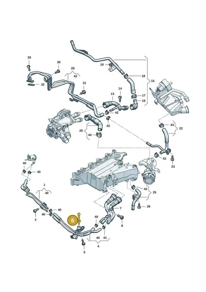 04L103164A — Audi A5 Limo 2.0 (2024-) diagram 05l121005, position 6