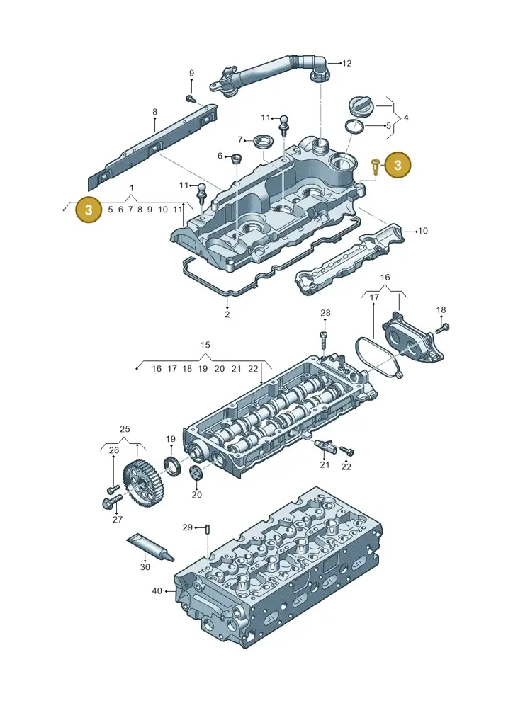 04L103831 — Audi A5 Limo 2.0 (2024-) diagram fys103700, position 3