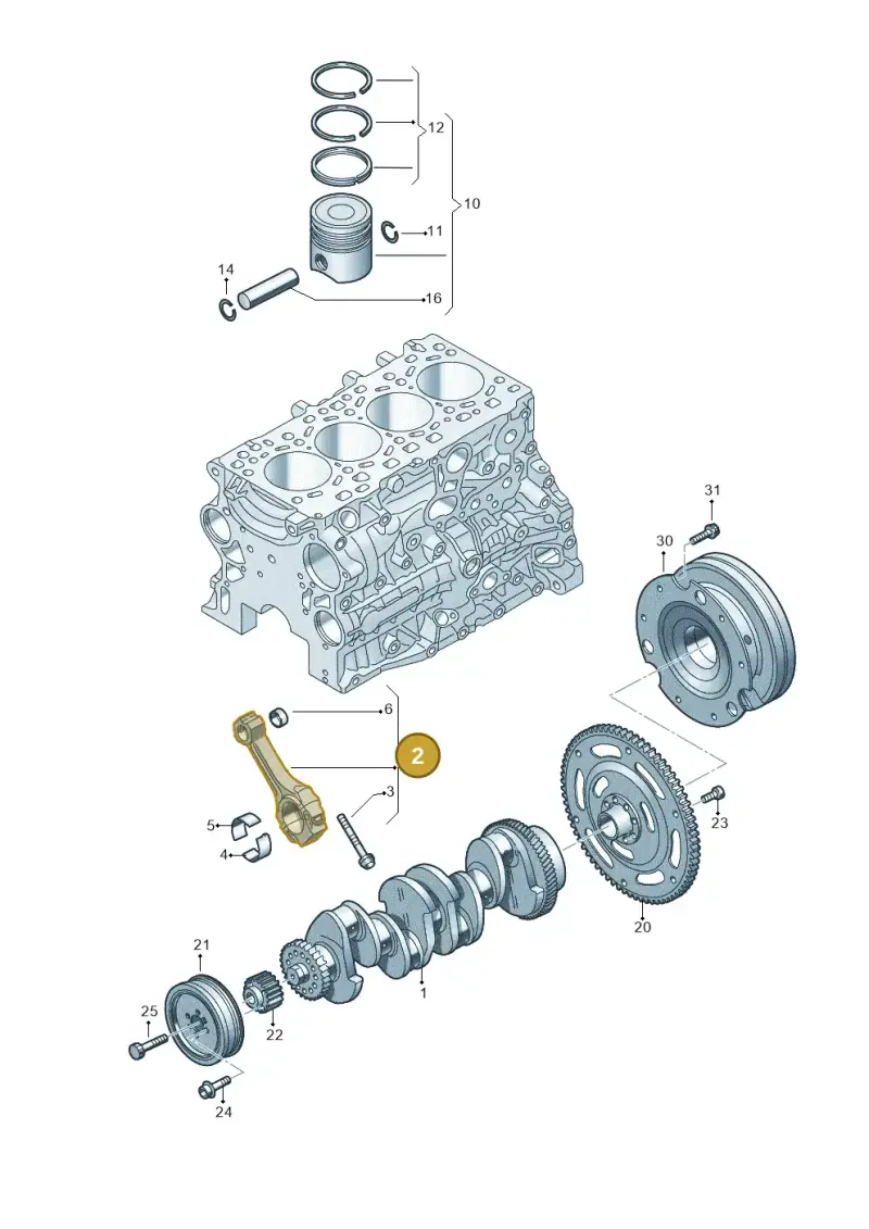 04L105401A — Audi A5 Limo 2.0 (2024-) diagram 4pa105500, position 2