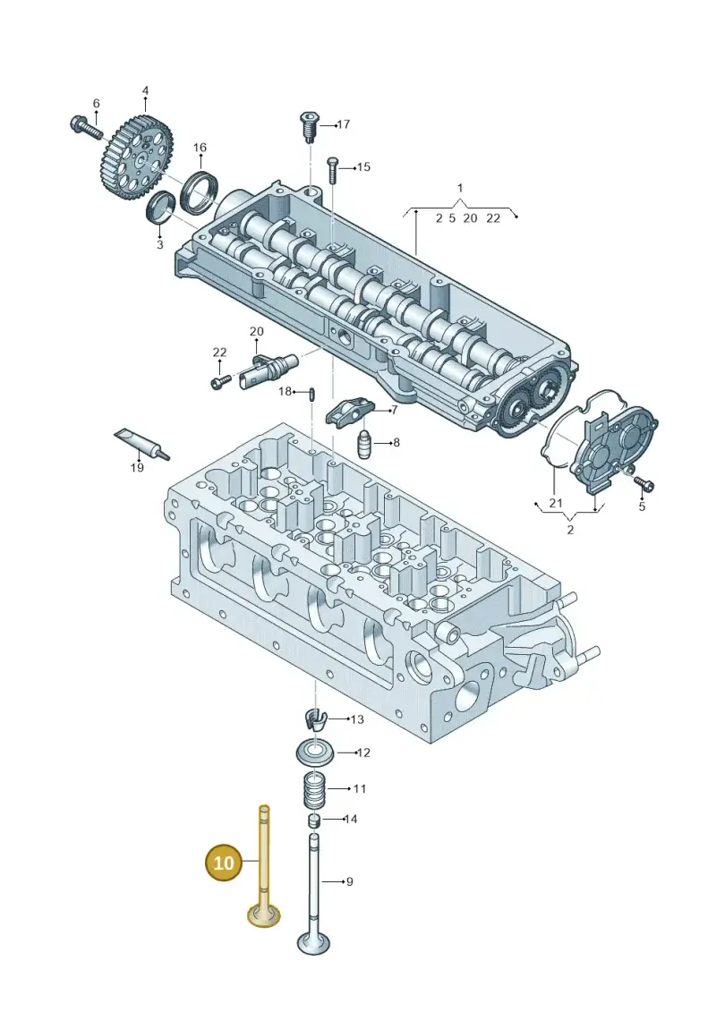 04L109611C — Audi A5 Sportback (2016-2020) diagram 745109500, position 10