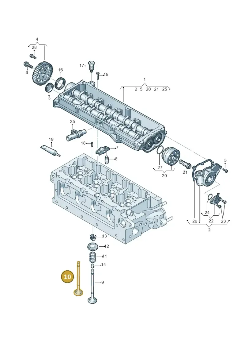 04L109611C — Audi A6 qu. 3.0 tdi (2014-2018) diagram 745109550, position 10