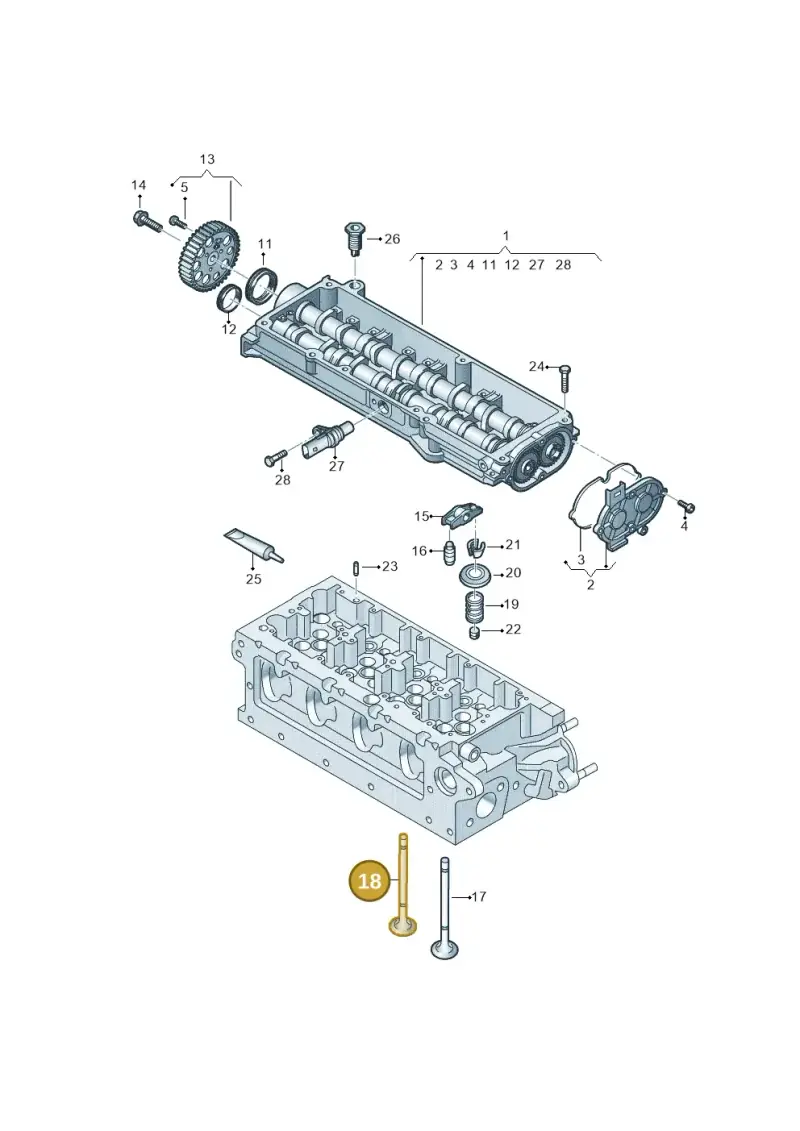 04L109611C — Audi A6 2.0 (2018-) diagram 803109520, position 18