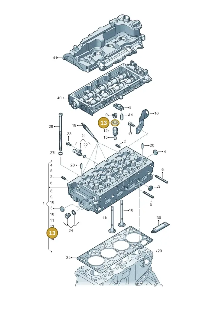 04L109641 — Audi A5 Limo 2.0 (2024-) diagram 8wh103600, position 13