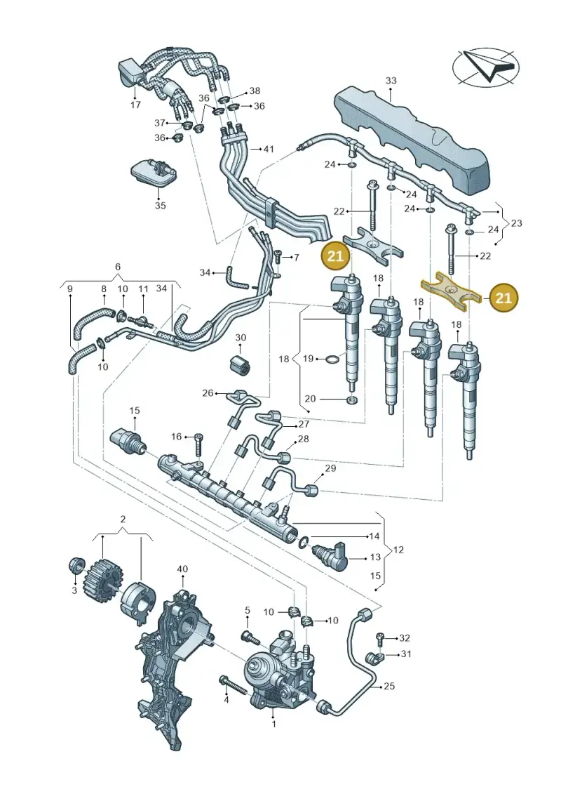 04L130216 — Audi A5 Limo 2.0 (2024-) diagram 430130650, position 21