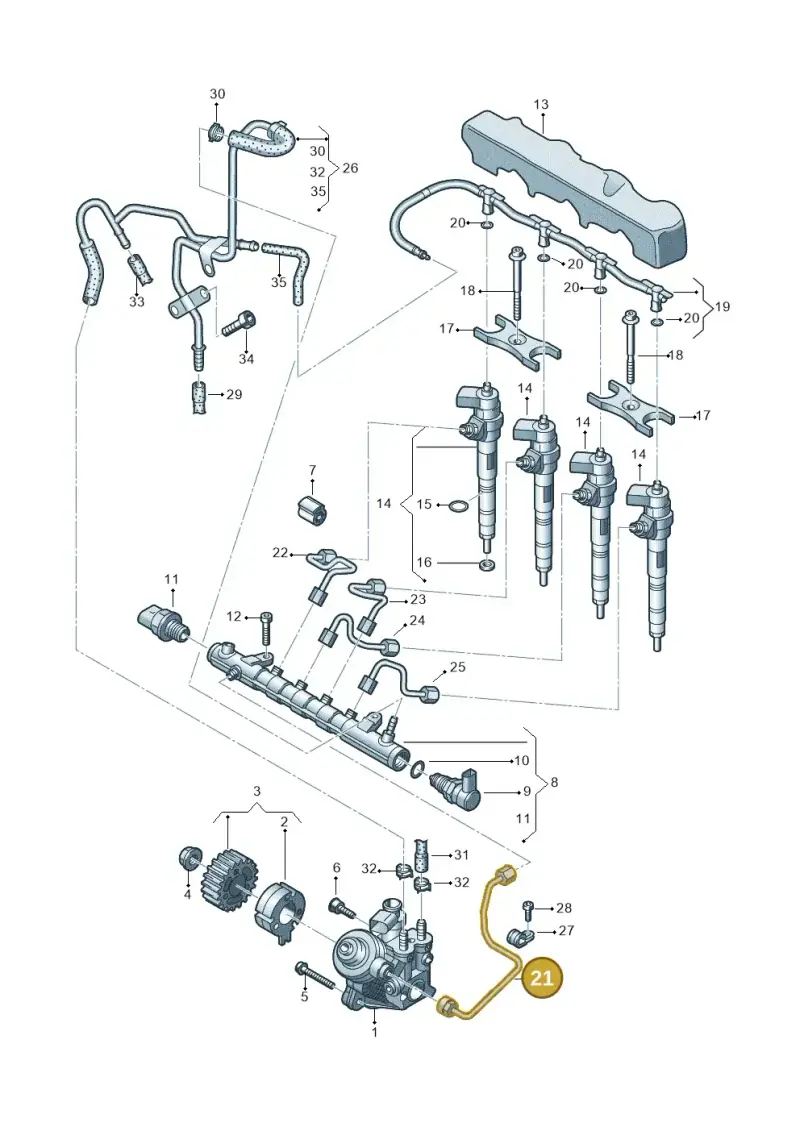 04L130321 — Audi Q3 quattro (2018-2019) diagram 597130040, position 21