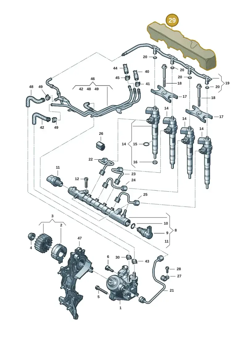 04L130380H — Audi A6 qu. 3.0 tdi (2014-2018) diagram 745130401, position 29