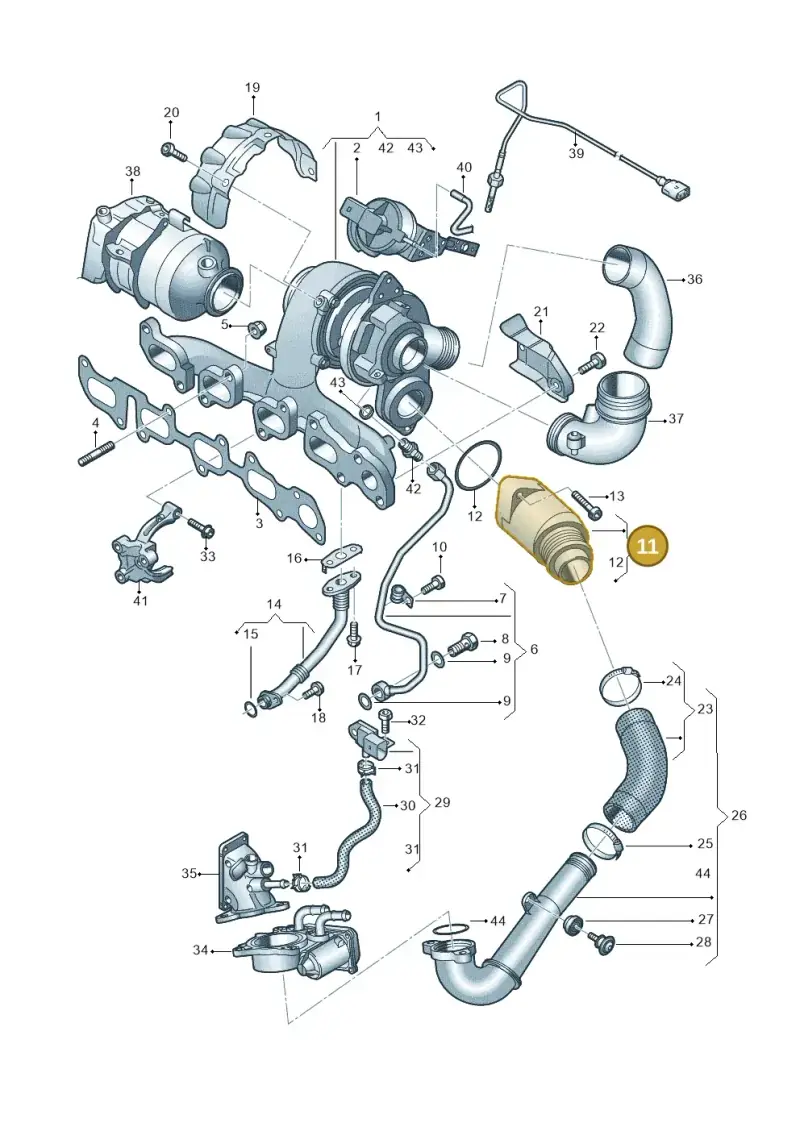 04L131111M — Audi Q3 quattro (2018-2019) diagram 746145600, position 11