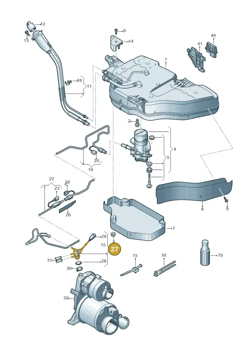 04L131113Q — Audi Q3 2.0 TDI (2014-2019) diagram 855201550, position 27
