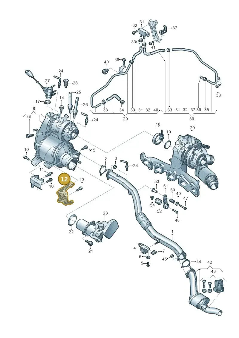 04L131159C — Audi A5 Sportback (2016-2020) diagram 849253650, position 12